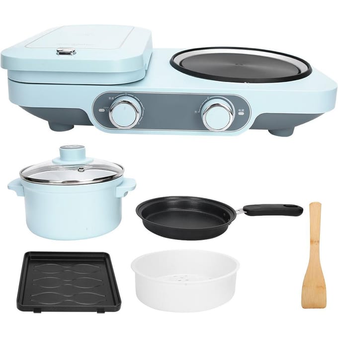 Machine à Sandwich Bleue pour Petit-Déjeuner Multifonctionnelle Gaufrier gray