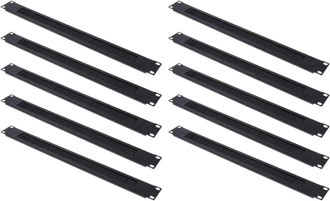 Blindplaat Rackmontage - Paneel Borstel - Kabelbeheer - 19 Inch Standaard - 1U - Zwart