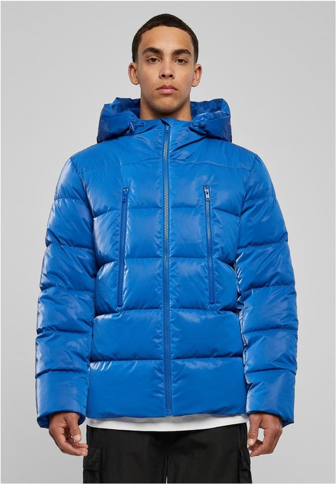 Urban Classics - Shark skin Gewatteerd jack - M - Blauw