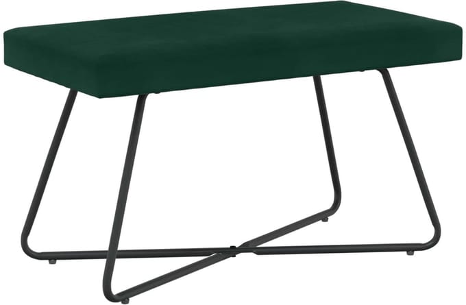 vidaXL - Bank - Donkergroen - 80 - x - 40 - x - 45 - cm - fluweel