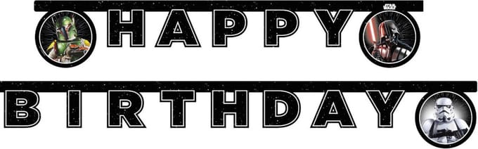 Vegaoo - Star Wars Galaxy slinger Happy Birthday 2 m