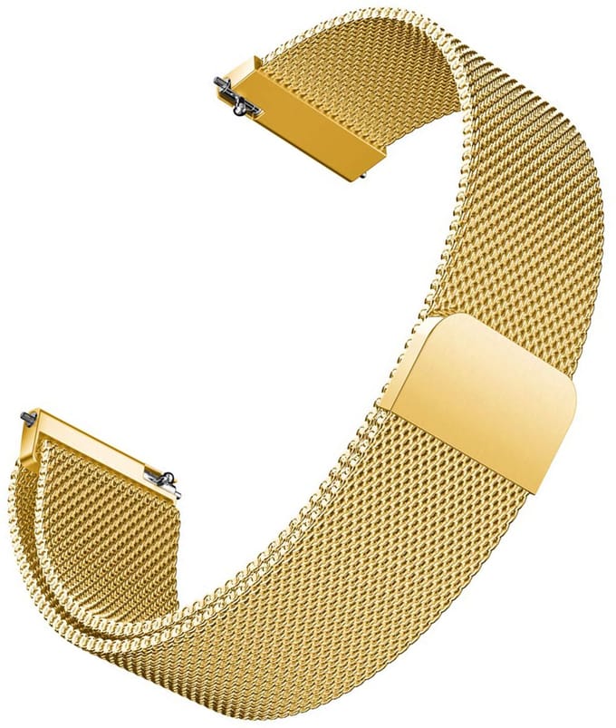 Bandje geschikt voor Samsung Galaxy Watch Active 1 / Active 2 40mm / Active 2 44mm - Goud Milanese Band