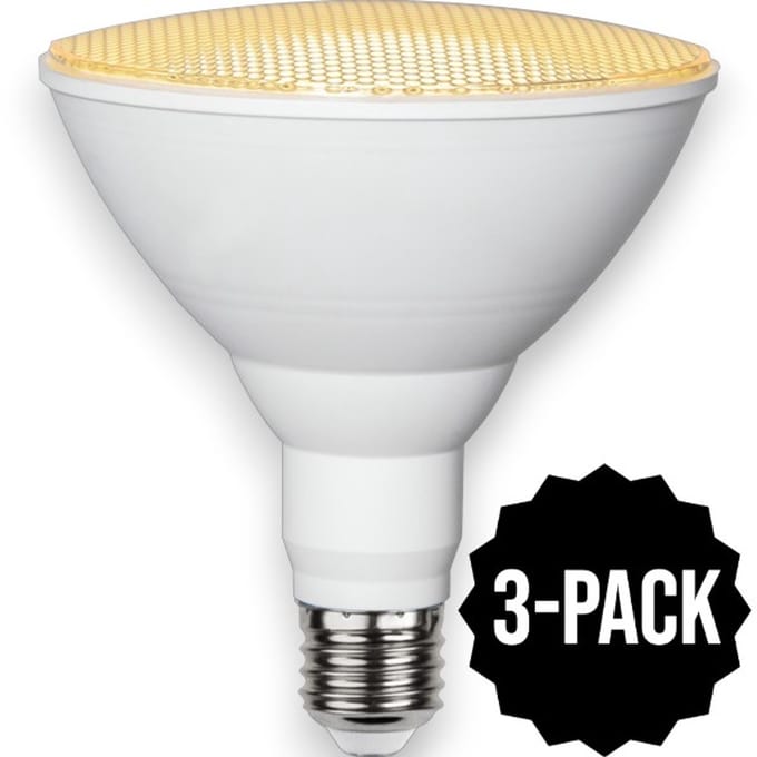 3-Pack | Voor planten - Reflector lamp - E27 - 16W - Geel