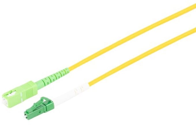 LWL SX Patchkabel LC/SC APC 9/125µ, OS2 gelb, 0,5m