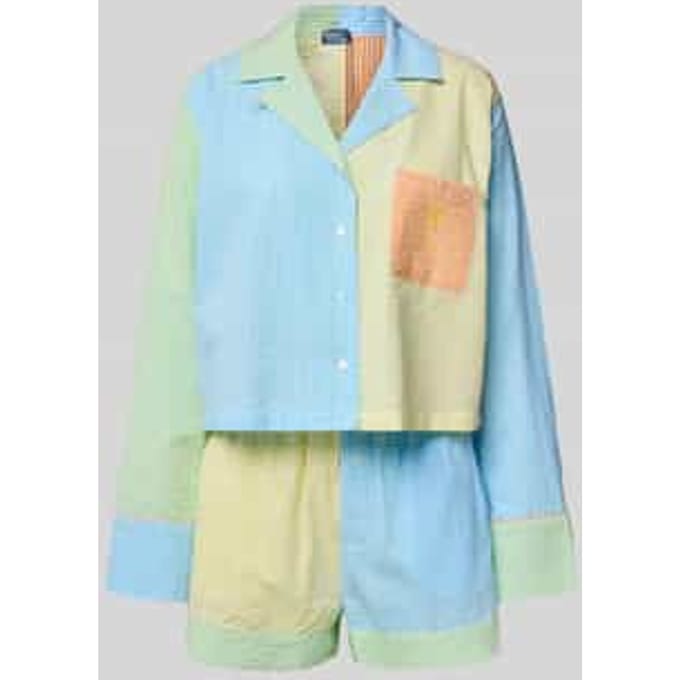 comfort fit pyjama van puur katoen model 'SCALLOP SEERSUCKER'