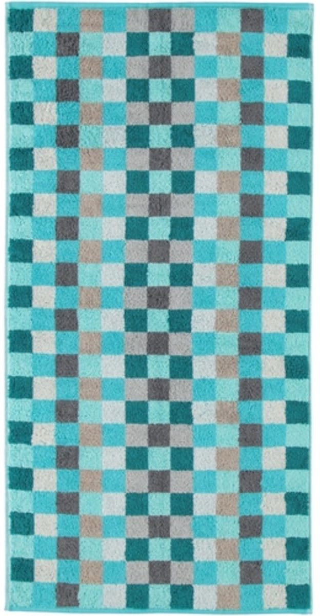 Handdoek Cawö Unique Karo Turquoise