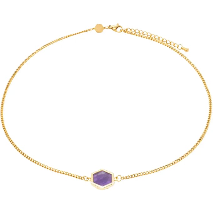 Amethist collier voor dames Sloya Hexalia