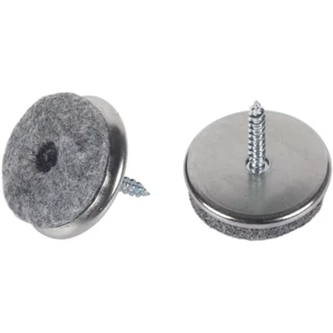 Fix-o-moll Meubelglijder Parketglijders - Schroefbaar - Vilt - Diam. 28mm - Rond - 16 Stuks