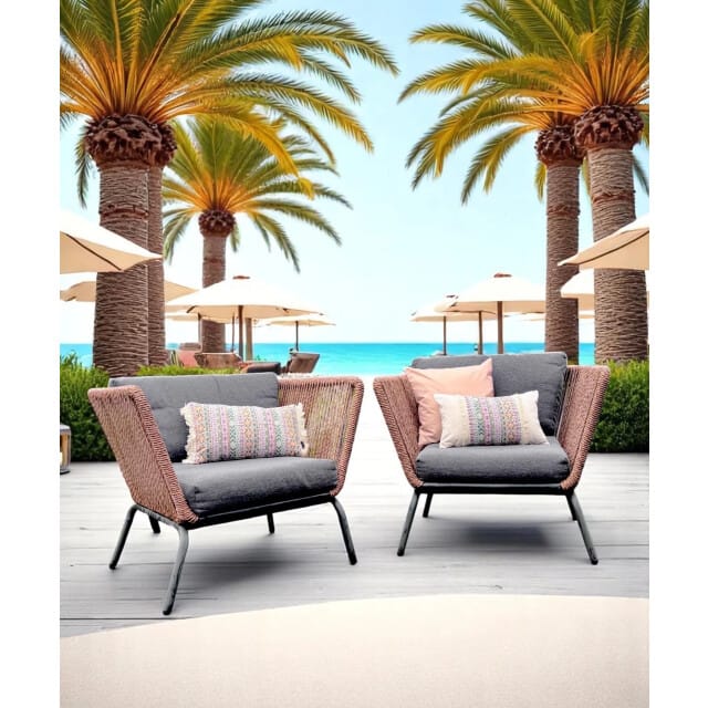 NOVÉE Sierkussen nila beige outdoor | 45 x 45 cm | katoen/polyester