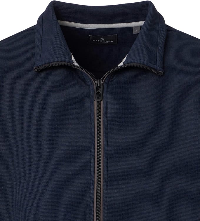 CASA MODA comfort fit sweatvest - donkerblauw
