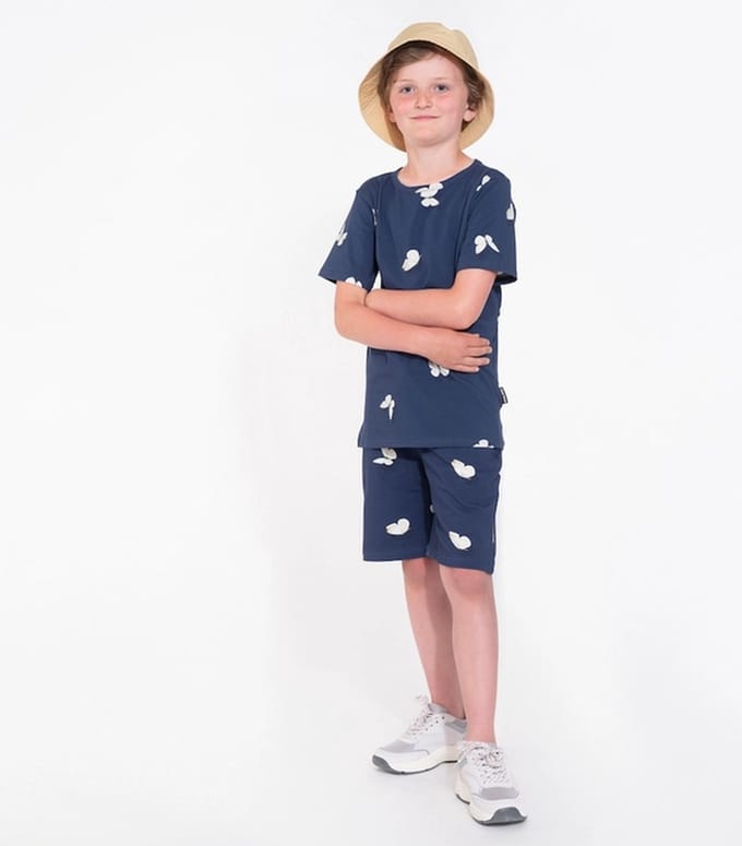 Snurk – pyjama kinderen – Butterfly Blue - Maat: 152