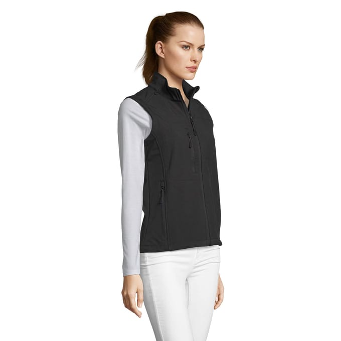 SOLS Dames/dames Rallye Soft Shell Bodywarmer Jacket (Zwart)