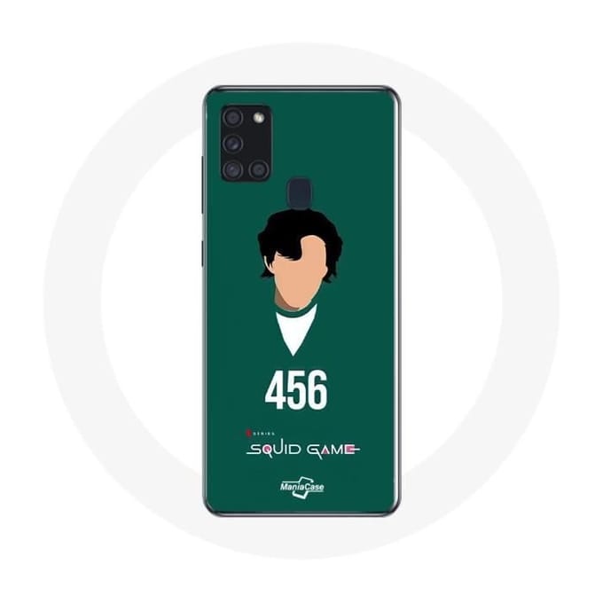 Coque - Samsung - Galaxy A21S - Souple - Vert - Squid Game Seong Gi hun Numéro 456