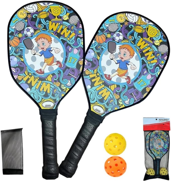 Racketbal Paddle Set - Hout Padel Rackets - Buiten Spelen - Antisliphandgreep - 40 x 20 x 2 cm