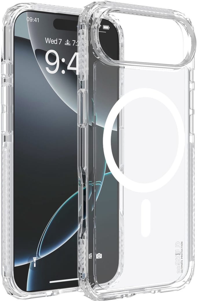 SoSkild iPhone Air Defend heavy impact case met magnetische ring transparant