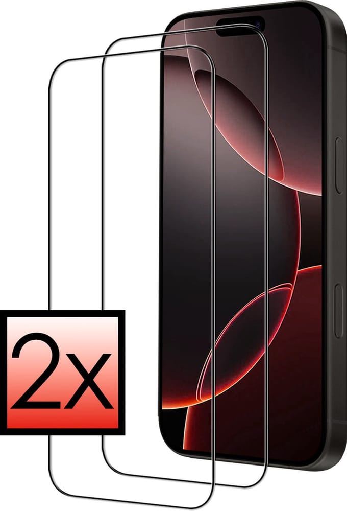 Screenprotector - 2 Stuks - Geschikt voor Apple iPhone 16 Pro Max - Full Cover - Beschermglas - Gehard Glas - Tempered Glass - Screen Protector
