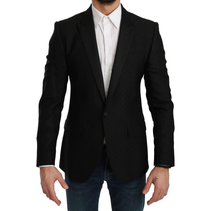 Dolce & Gabbana Mannen Zwart Slim Fit Jasje MARTINI Blazer