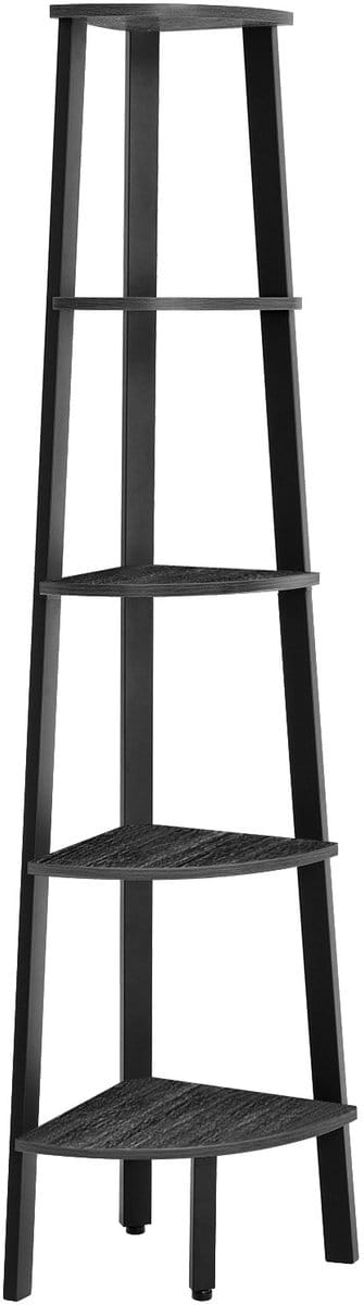 VASAGLE - Wandplank - Hoekkast - Met 5 Niveaus - Industriële Stijl - Met Stalen Frame