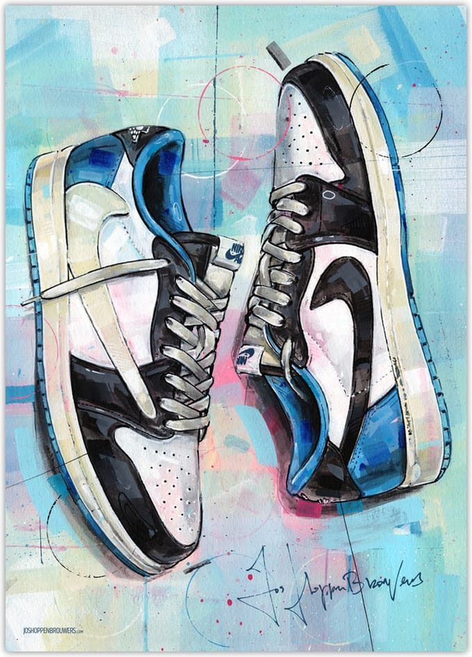 Sneaker poster fragment low 50x70 cm