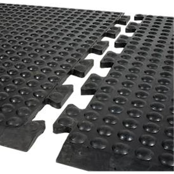 Werkplekmat Bubblemat Nitril, modulefunctie eindmat, 600 x 900 mm
