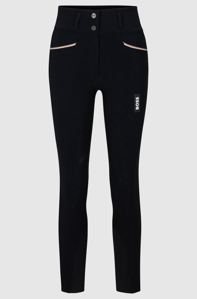 Boss Equestrian Rijbroek Dames Hoge Taille Full Grip Hailey Core M Zwart
