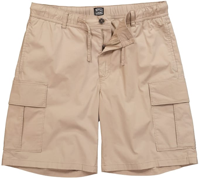 STHUGE - Heren - Cargo-bermuda baggy fit elastische tailleband - Cement - Maat 52