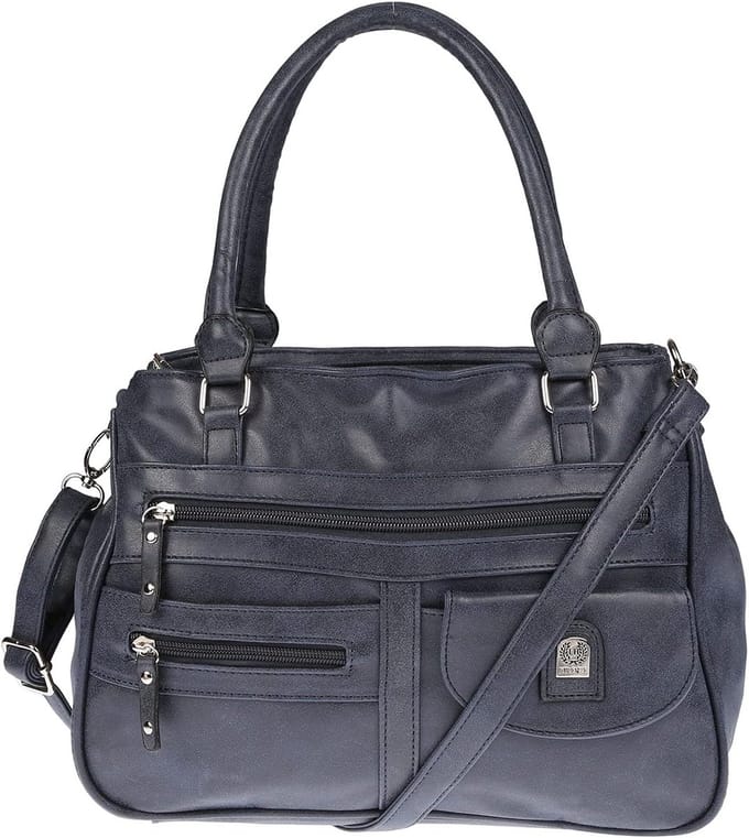 Grote schoudertas voor dames in lederlook