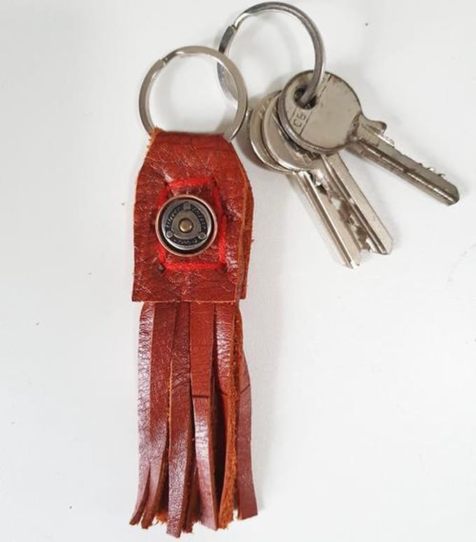 Toetie & Zo Handgemaakte Leren Sleutelhanger - Bruin - Sleutelhouder - Leder