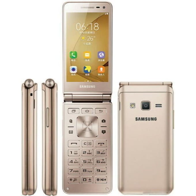 Samsung Galaxy Folder 2 G160N 4G LTE Reconditionné Original 2 Go de RAM 32 Go de ROM Clapet Débloqué Smartphone or