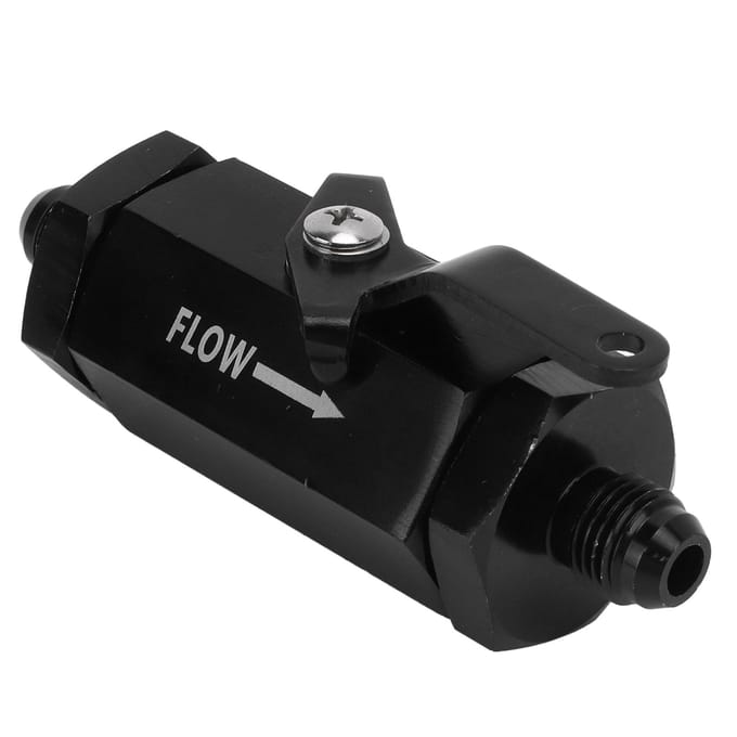 Auto Brandstof Afsluiter AN6 Fitting Flow Control Aluminiumlegering Zwart Roestvrij Universeel