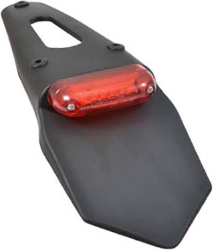 Achterspatlap Tun'R voor motor met achterlicht rechthoekig rood LED 12V