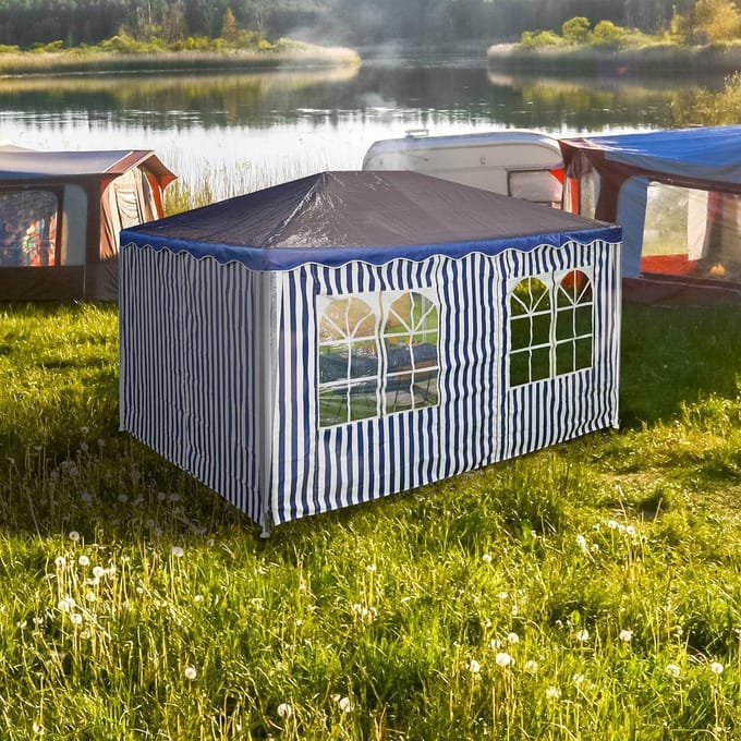 Candala Zijwanden partytent, - Wit - 3 x 4 m - set van 2 - Polyester