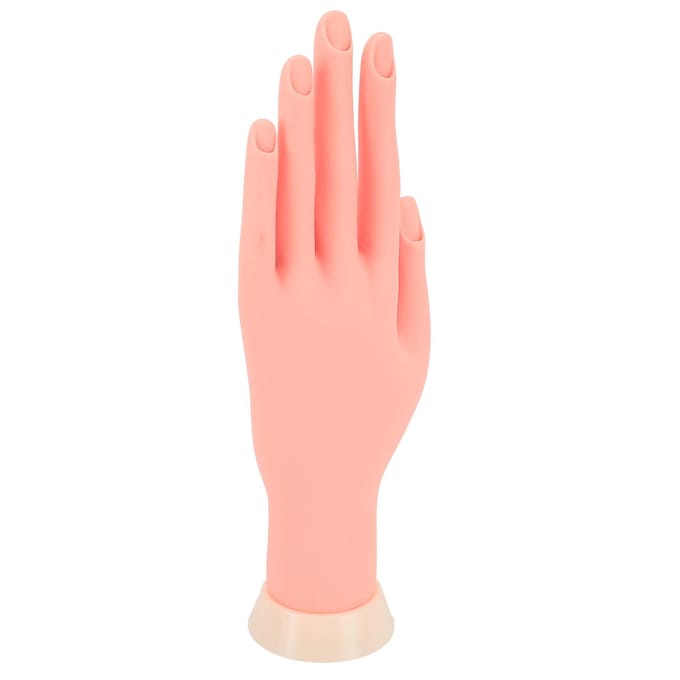 Nagel Oefenhand Levensecht Ingebouwde Nagelgroeven Herbruikbaar Multifunctioneel Flexibel Buigbaar beige