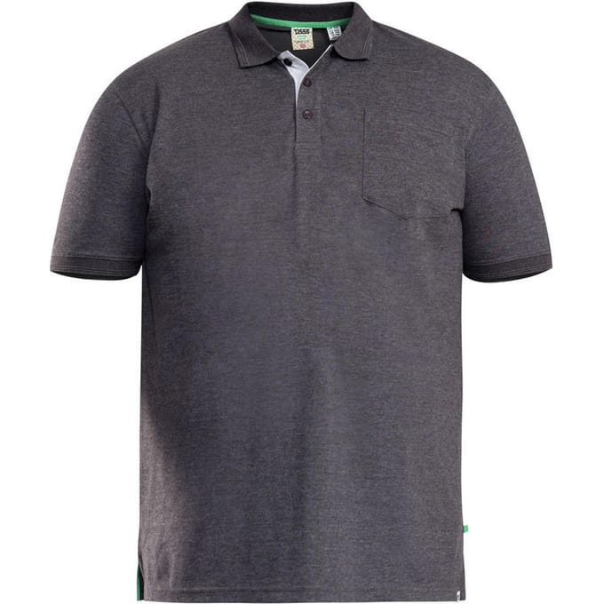 Duke Heren D555 Grant Pique Kingsize poloshirt 2XL houtskool