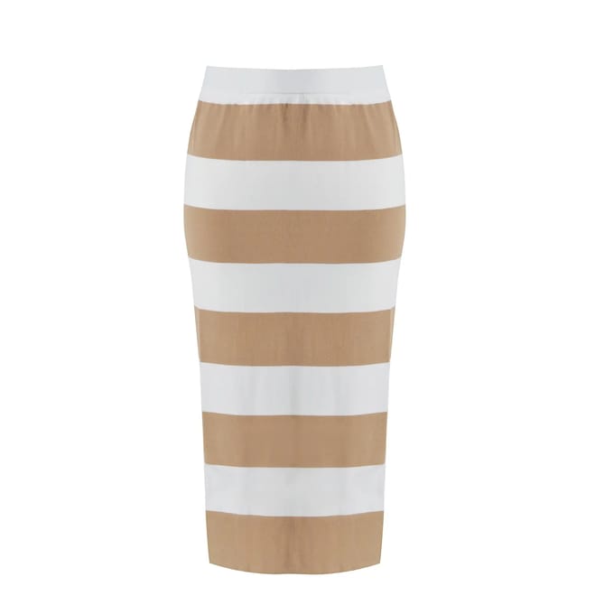 Midi Jersey Rok Dames Mat Fashion