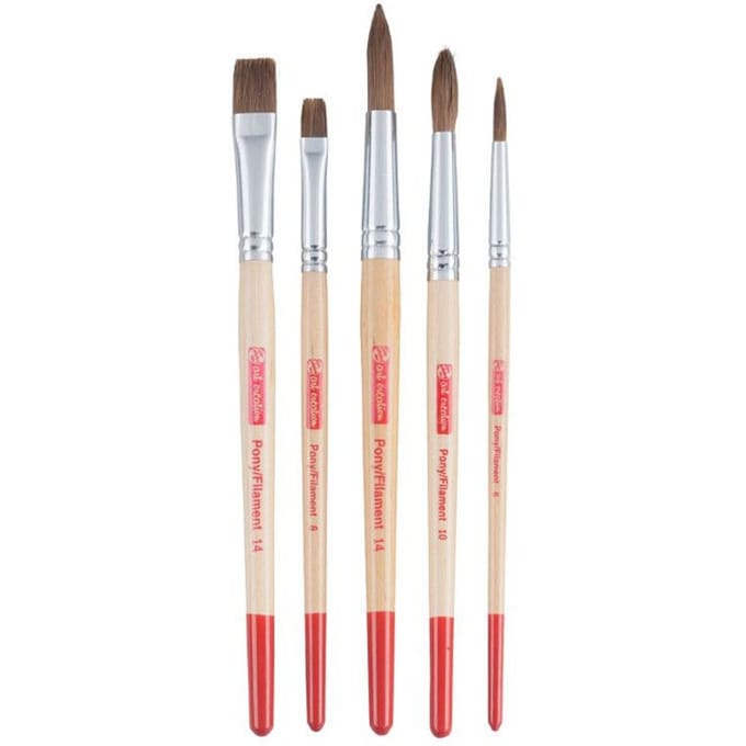 Talens Art Creation aquerelpenselenset polyester, set met 5 penselen