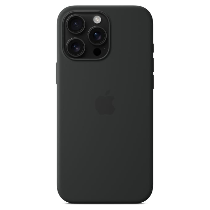 Silicone Backcover MagSafe voor de Apple iPhone 16 Pro Max - Zwart
