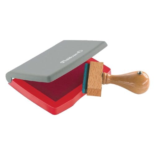 Pelikan stempelkussen - Kunststof - 5x7cm - Rood