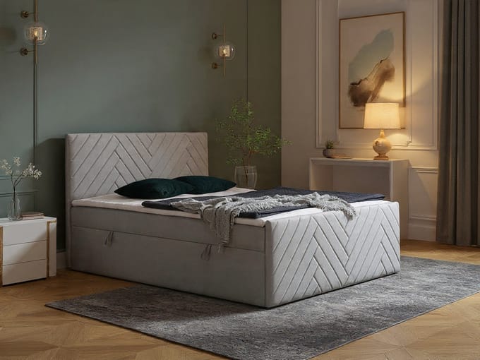 Makana Luxe Complete Boxspring Bedset - 160x200 cm - Novihome