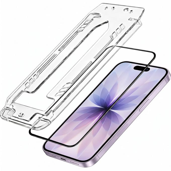 3mk, Screenprotector Gehard Glas geschikt voor iPhone 17 / 16 Pro 2 Stuks, Zwart / Transparant