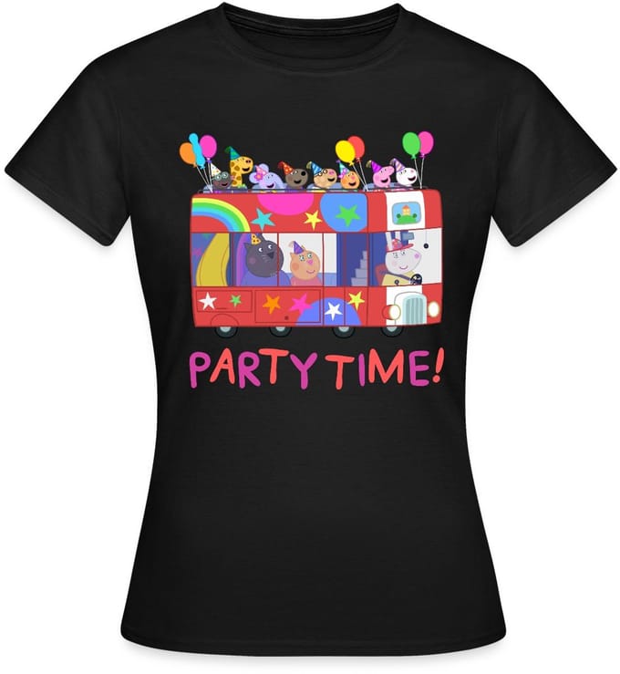 Peppa Pig Design Party Time Met Peppa T-Shirt Dames