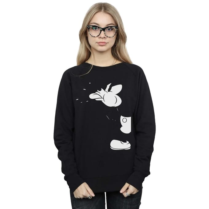 Disney Dames/Dames Mickey Mouse Cut Sweatshirt (Zwart)