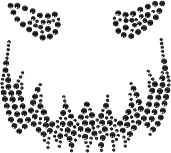 Gezicht sticker/face jewel zwart Halloween