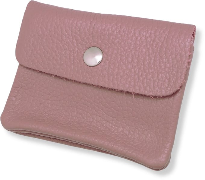 Bijoutheek Portemonnee Leer Italiaans Oud Roze