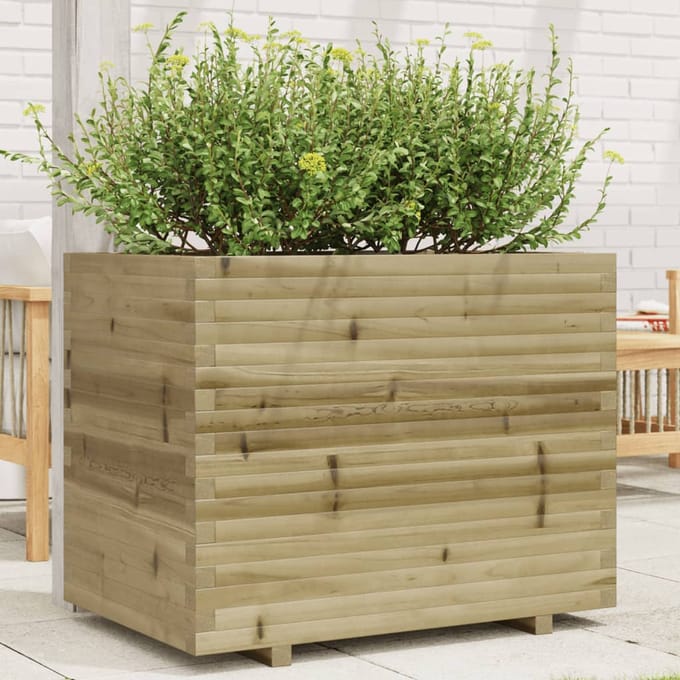 vidaXL - Plantenbak - 90x60x72,5 - cm - geïmpregneerd - grenenhout