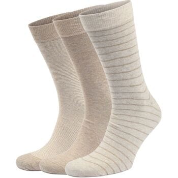 Suitable Sokken 3-Pack Print Ecru - Maat 42-46 - Heren - Halfhoge sokken