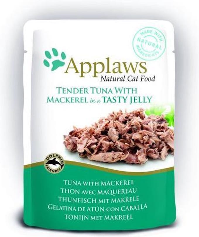 Applaws cat jelly tuna wholemeat / mackerel kattenvoer 70 gr
