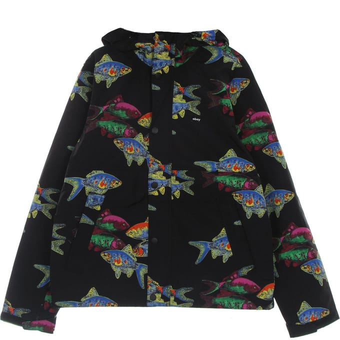 Fishbowl Jacket Heren Windjack Zwart Multi