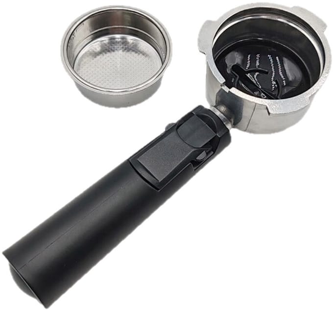 Barista-specifiek handvat, bodemloos handvat van aluminiumlegering met drie oren.