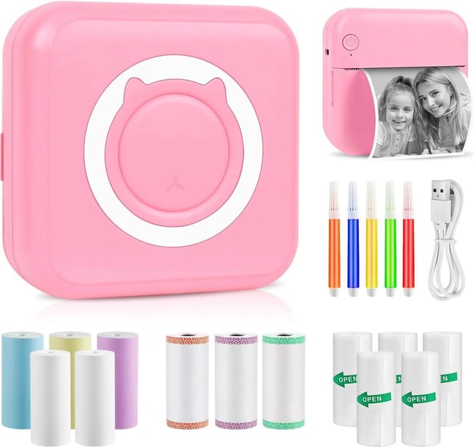 Draadloze Mini Fotoprinter - Draagbare Thermische Printer voor Smartphone